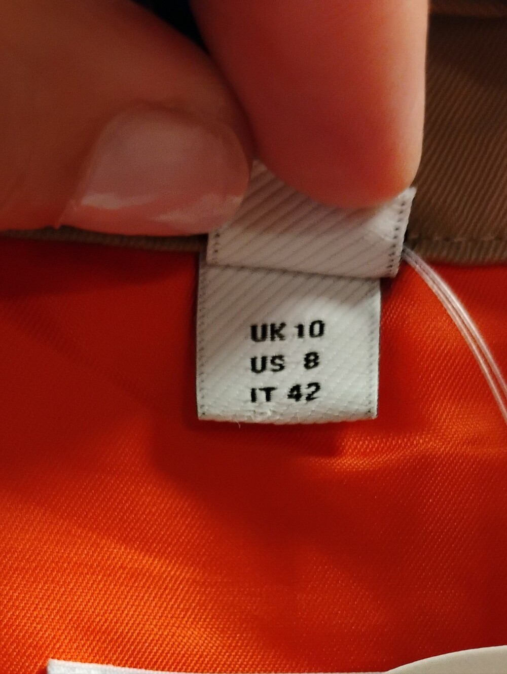 Burberry Beige Trench Coat with Orange Lining and Logo Panel / RARE FIND / - Picture 8 of 15